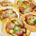 キンプリ's cooksnap of when they made 余った餃子の皮でリメイク・ミニピッツア☆.