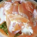 Nöööla♡'s cooksnap of when they made サーモンとろける♡サラダごはん.