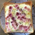 はなぴっち's cooksnap of when they made ＃ベーコンチーズマヨトースト.