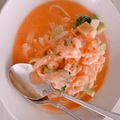 ほんわか彩♪'s cooksnap of when they made トマトジュースと牛乳でエビクリームパスタ.
