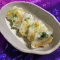 ankotetu's cooksnap of when they made 簡単！大葉とコーンdeカニカマ彩りバーグ.