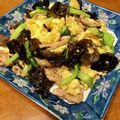 はぴきち's cooksnap of when they made 夏バテ予防にも！キクラゲと豚肉の卵炒め.