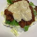 ピーナッツ子♪'s cooksnap of when they made 春キャベツと豆のタコライス風.