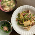 クック8ZQE9T☆'s cooksnap of when they made 牛肉と厚揚げのガーリック風味炒め.
