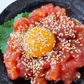 ７０４'s cooksnap of when they made 簡単！おつまみ❤マグロのユッケ❤.
