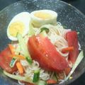 memgeg's cooksnap of when they made キムチ冷麺風ところてん.