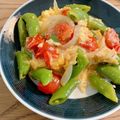 みにゃさら's cooksnap of when they made トマトとスナップえんどうのチーズ卵炒め.