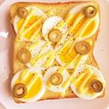 sara0802's cooksnap of when they made ゆで卵と塩漬けオリーブのトースト.