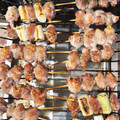 がっつママ's cooksnap of when they made 激安 豚コマ丸めて串焼き 豚串&ネギマ.