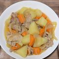 ゆーにゃ♩'s cooksnap of when they made ☆フライパンで簡単！にんにく肉じゃが♪.