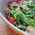ガラクタコウカ。's cooksnap of when they made 豆苗と鮭のさっぱりサラダ.