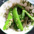 頼羅▽･ω･▽'s cooksnap of when they made 絹さやメイン☆モリモリ食べるおひたし.