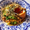 エル♀'s cooksnap of when they made ☆簡単・時短☆納豆とオクラのパスタ.
