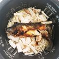 でかみなﾏﾏ's cooksnap of when they made ニジマスと舞茸の炊き込みご飯.