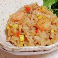 桜月❀咲良mommy's cooksnap of when they made 早炊き２２分☆炊飯器deエビチャーハン.