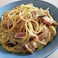 TOMOえ's cooksnap of when they made 牛乳大量消費激ウマカルボナーラ.