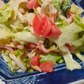 momoazeru's cooksnap of when they made レタスとカニカマのトマトサラダ.