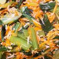megu_mogu's cooksnap of when they made 小松菜&人参としらす炒め煮.