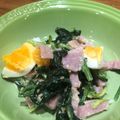 ひなまなここのはは's cooksnap of when they made ほうれん草とベーコンのサラダ.