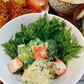 シルバニア's cooksnap of when they made アボカド・ブロ・蟹カマの山葵マヨサラダ.