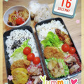 海理ママ's cooksnap of when they made ランチに＊揚げ玉と鰹節のお握り＊.