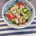 しゅい6's cooksnap of when they made トマトきゅうり酢のもの風サラダ♪大量消費.