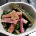 まいちゃと's cooksnap of when they made スイスチャードとベーコンのガーリック炒め.