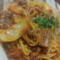 ☆わじゅ☆'s cooksnap of when they made サバの味噌煮缶のトマトソースパスタ.