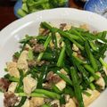 amjkao's cooksnap of when they made 超簡単　豆腐とひき肉とニラの旨味炒め.
