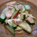 すがみほ's cooksnap of when they made 鶏肉ときゅうりの塩炒め.