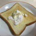 papikun's cooksnap of when they made ずぼらチーズケーキ風トースト.