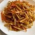 tamichi's cooksnap of when they made 甘辛！人参とさつまいものきんぴら.