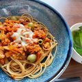 らとりー's cooksnap of when they made 絶品！！手作りミートソースでパスタ.