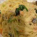 meg1518's cooksnap of when they made ホットクック小松菜ベーコンクリームパスタ.