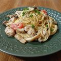 やなぎだまこ's cooksnap of when they made きのこと鶏のミートスパゲティ.