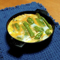 チコリママ's cooksnap of when they made 農家のレシピ★さやえんどうの卵とじ★.