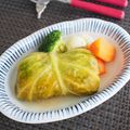 バカリャウ's cooksnap of when they made ヘルシー　豆腐と鮭の和風ロールキャベツ.