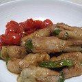 macrin2010's cooksnap of when they made オクラとししとうのトマトで豚肉巻き.