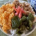 マールマル's cooksnap of when they made 超簡単！鶏そぼろの三色丼ぶり！！.