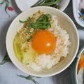 mmameco's cooksnap of when they made かつお節たっぷり卵かけご飯.