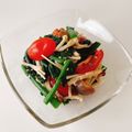 ほろぴ's cooksnap of when they made 洋風 お浸し 【ほうれん草・ミニトマト】.