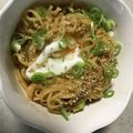 Ruriluru's cooksnap of when they made インスタントラーメン醤油を、油そばに.