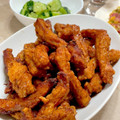 ♡てるてる♡'s cooksnap of when they made 豚肉スティック☆竜田揚げ風唐揚げ.