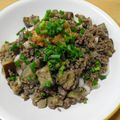 チヒナコ's cooksnap of when they made 稲庭うどんでピリ辛✾ジャジャ麺風です！.