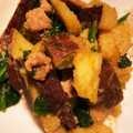 とんでったケーキ's cooksnap of when they made さつま芋と豚肉のシナモンバター醤油炒め.