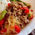 CHICHI☆PAY's cooksnap of when they made 超簡単！挽き肉と春雨の3色ピーマン炒め！.