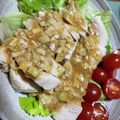 さちきた's cooksnap of when they made レンジで！超しっとり胸肉のゴマ味噌ソース.