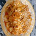 smilechip's cooksnap of when they made 豚キムチ☆にら豚豆腐キムチ炒め♪.