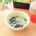runa10's cooksnap of when they made 切干大根とワカメのレンチンスープ.