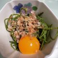 pomponn's cooksnap of when they made 木の芽（あけびの芽）シャキシャキ巣籠り.